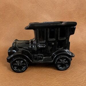 Vintage Relpo Ford Model T Ashtray Black Ceramic Car Tobacciana Made in Japan